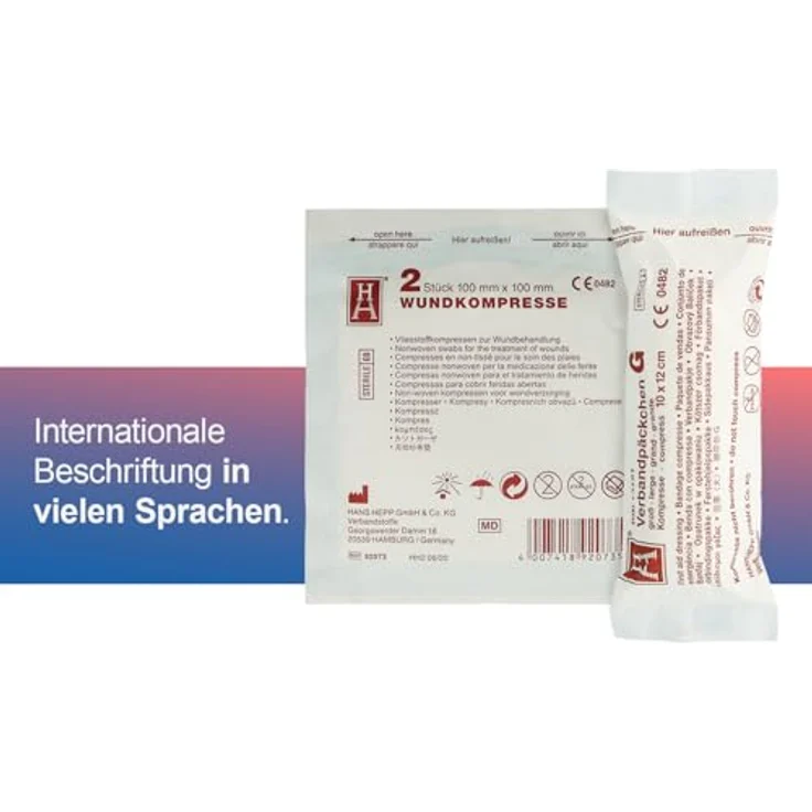 First Aid Only Austauschset Sterilteile für DIN 13157:2021, sterile Verbandmaterialien für Betrieb und Büro, sofort einsatzbereit, P-91311 00 – Bild 3