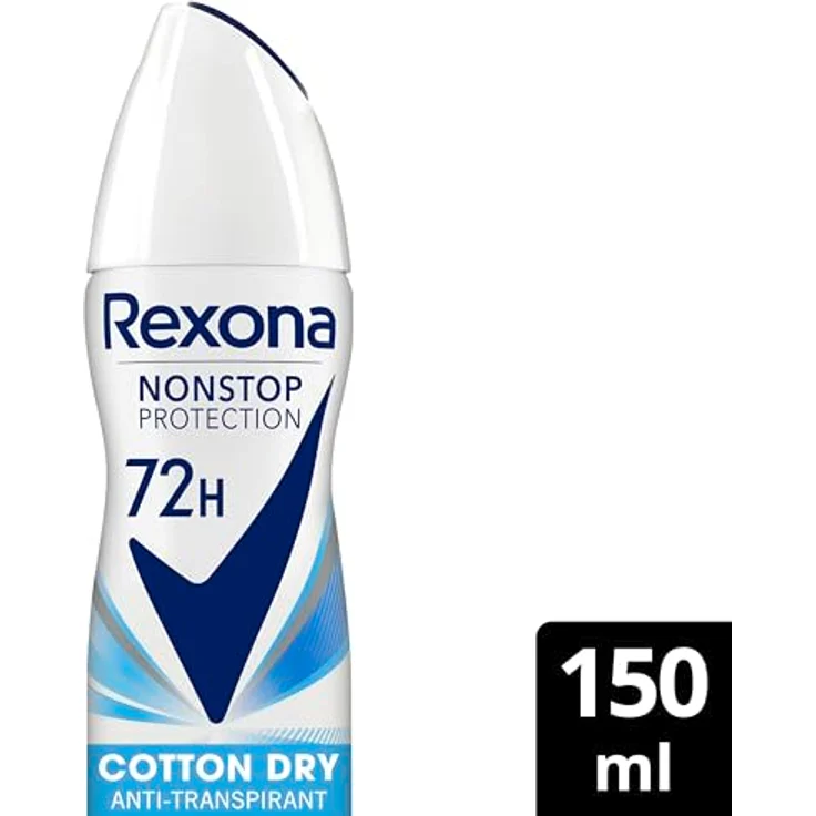 Rexona Nonstop Protection Deospray Anti-Transpirant Cotton Dry, 150 ml, 72 Stunden Schutz, blumiger Duft, alkoholfrei – Bild 2