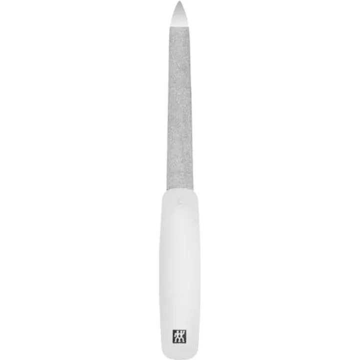 ZWILLING Nagelfeile (Saphirbeschichtung, Polierte Feilenspitze, Grob- und feinkörnige Feilenflächen), Weiß, 160 mm