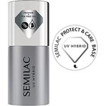 Semilac UV-Gel-Unterlack mit Teebaumöl und Protein für UV-Gel-Nagellack, schützt und pflegt die Nägel. Soak-Off-Formel. Ideal für private und professionelle Maniküre und Pediküre, 7 ml