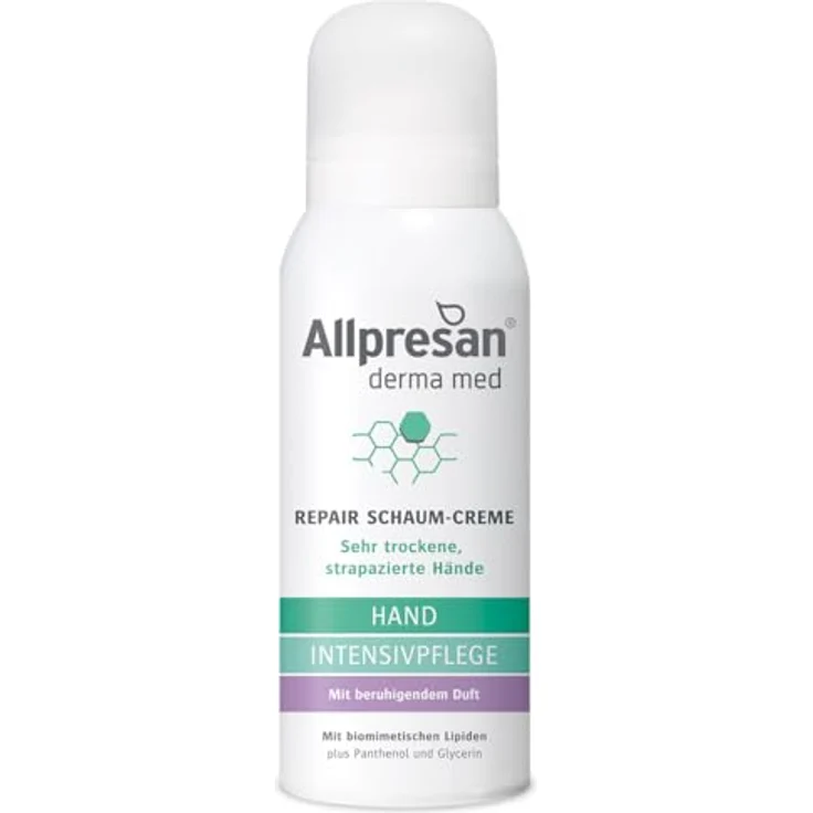 Allpresan Derma med Repair Schaum-Creme mit beruhigendem Duft - Zur Pflege sehr trockener und strapazierter Hände - 100 ml – Bild 1