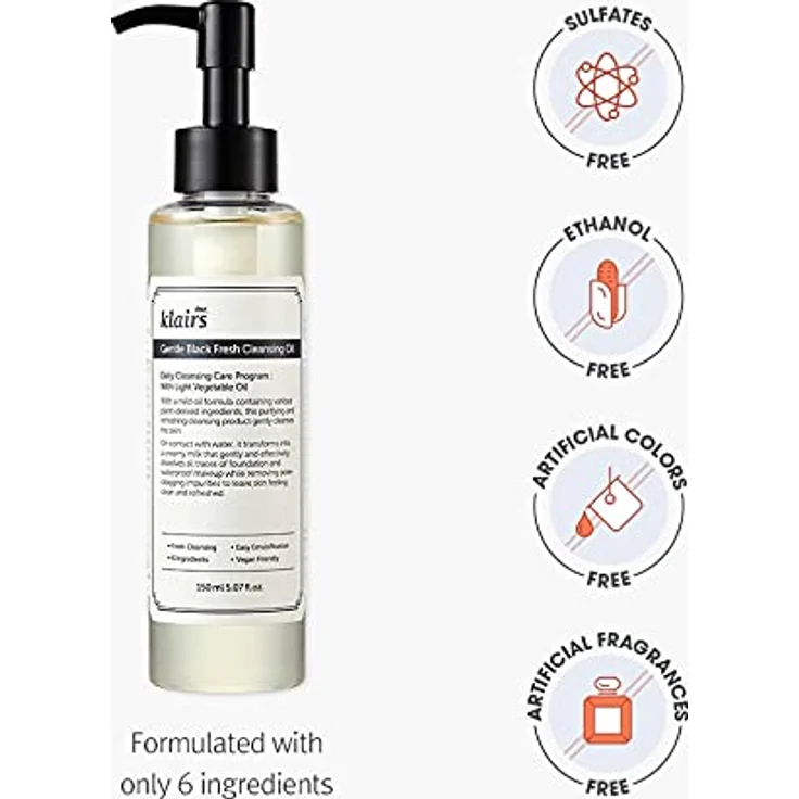 Dear Klairs Gentle Black Fresh Cleansing Oil Reinigungsöl 150 ml mit reinigender Wirkung – Bild 4