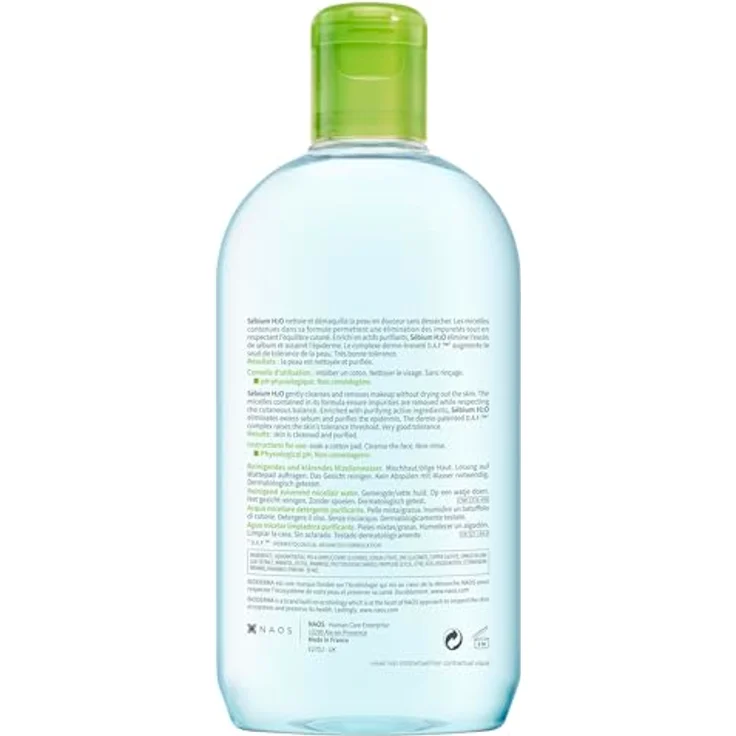 Bioderma Sebium H2O reinigende Lösung, 500 ml, für Mischhaut geeignet – Bild 2