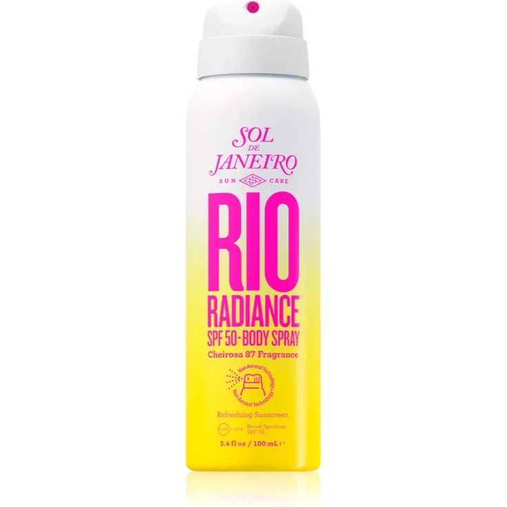 Sol de Janeiro Rio Radiance SPF 50, erfrischendes und feuchtigkeitsspendendes Spray mit UVA/UVB-Schutz, 100 ml