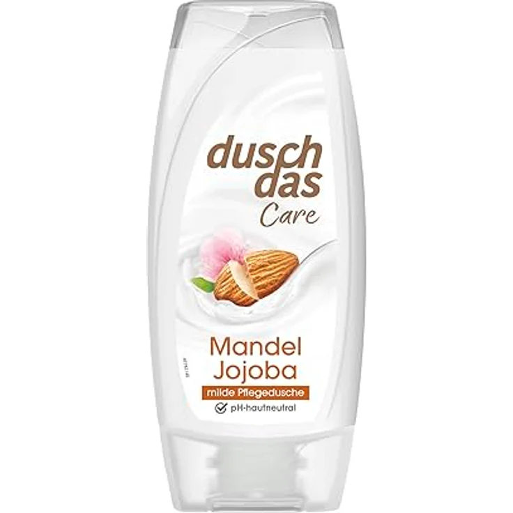 Duschdas Care Duschgel Mandel & Jojoba, milde Pflegedusche mit pH-hautneutraler Formel, 6x 225 ml, biologisch abbaubar – Bild 3