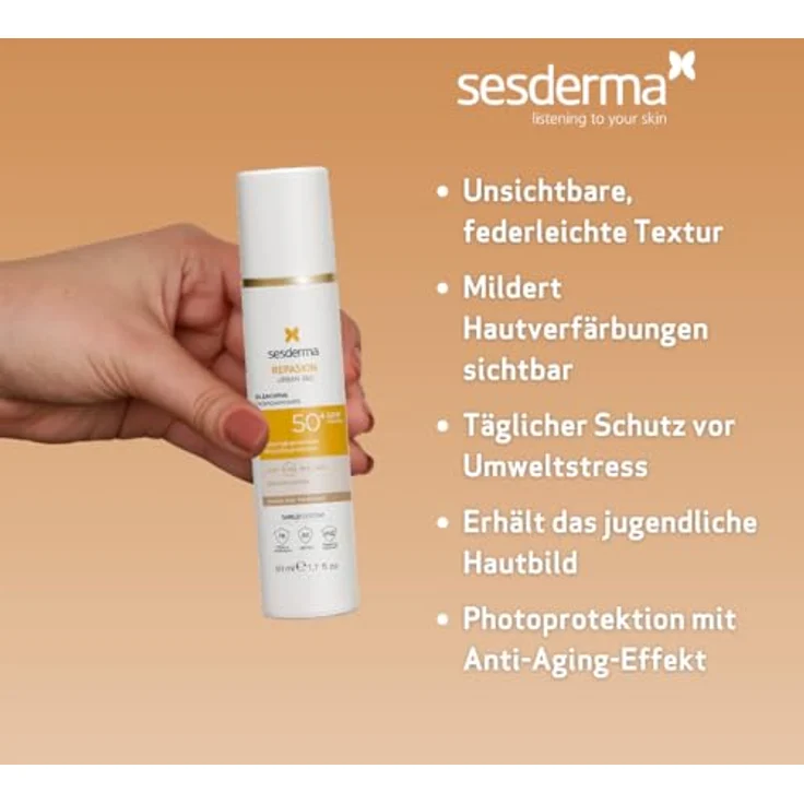 Sesderma Repaskin Urban 365, Sonnencreme für das Gesicht, SPF 50, 50 ml, Unisex – Bild 5