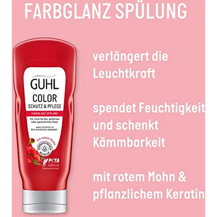 Guhl Color Schutz & Pflege Spülung- Inhalt: 200 ml - Haartyp: coloriert – Bild 3
