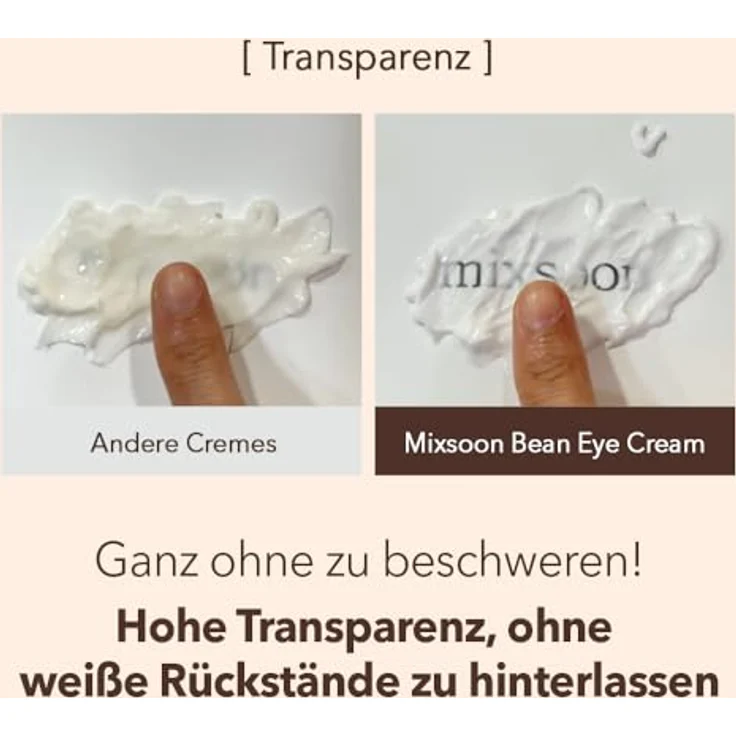 mixsoon Bean Augencreme 20ml / 0.67fl oz - nährstoffreiche, feuchtigkeitsspendende Augenpflege mit Chrysanthemum-Callus-Extrakt – Bild 2