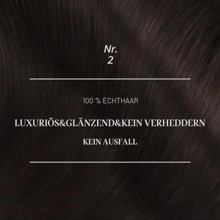 YoungSee Nanoring Extensions Echthaar Dunkelbraun 40 cm, schonende Haarverlängerung ohne Kleber und Hitze, 50g, wiederverwendbar – Bild 2