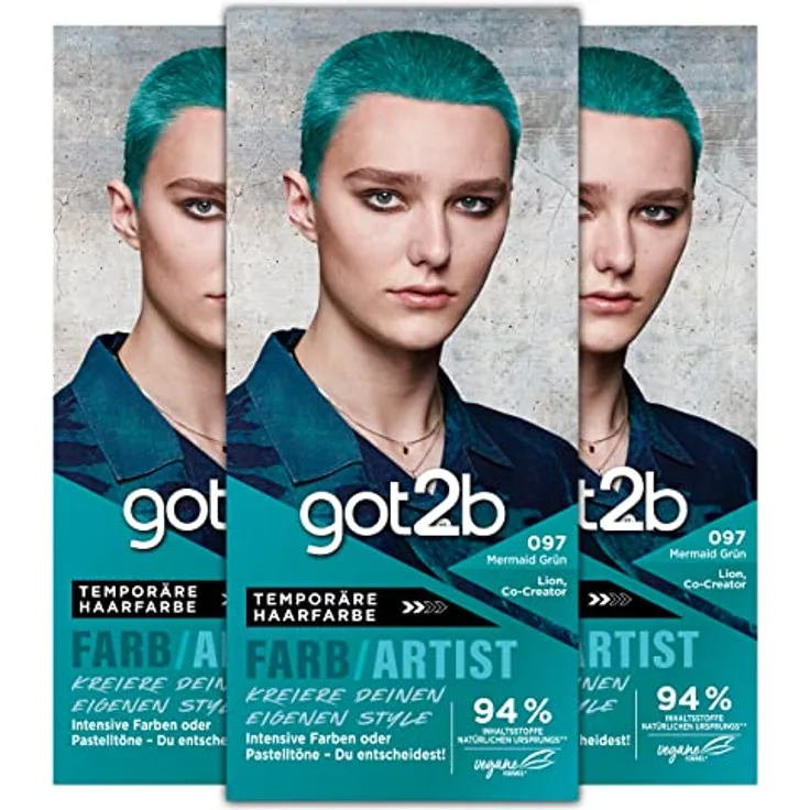 GOT2B FARB/ARTIST 097 Mermaid Grün Stufe 2, 3er Pack (3x 80 ml)