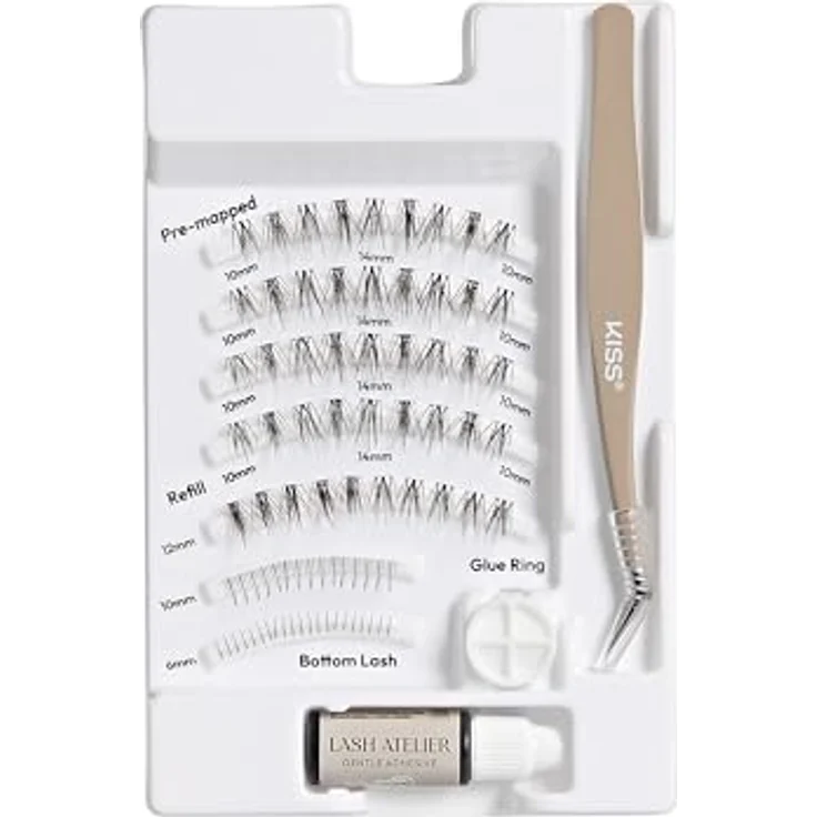 KISS Lash Atelier Design Kit, buschige Klebewimpern mit schnelltrocknendem Kleber, 1 St. – Bild 4