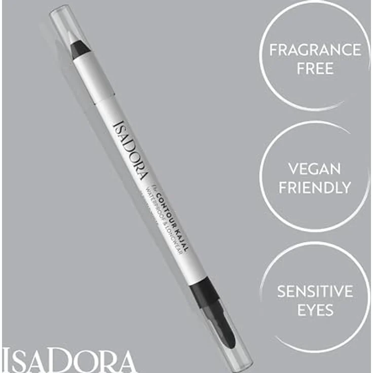 IsaDora Perfect Contour Kajal Eyeliner, hochpigmentierter, wasserfester Augenkonturenstift in Simply White, 1,2 g – Bild 4