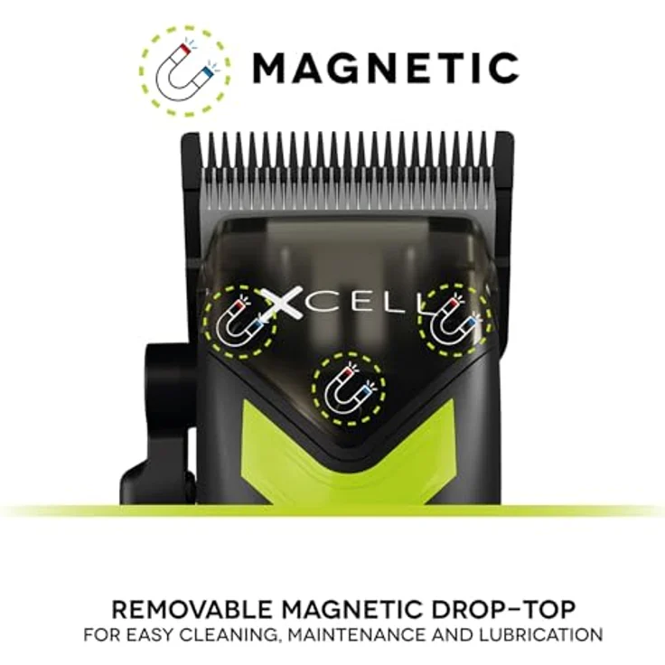 GAMMA+ Xcell Professioneller Clipper, Herren-Haarschneider mit Vector IN2-Motor, 180 Minuten kabellose Laufzeit, Aluminium-Rückseite, 2 Kämme, USB-Kabel Typ C – Bild 8