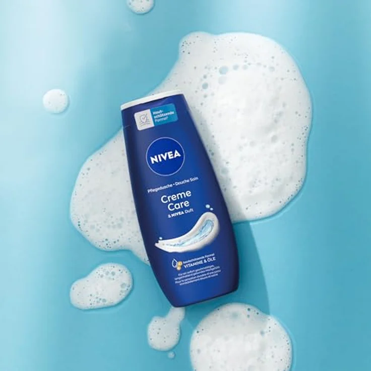 Nivea Duschcreme Creme Care, 250 ml, cremige Textur mit Vitamin C und E, vegan, pH-hautneutral, für alle Hauttypen – Bild 9