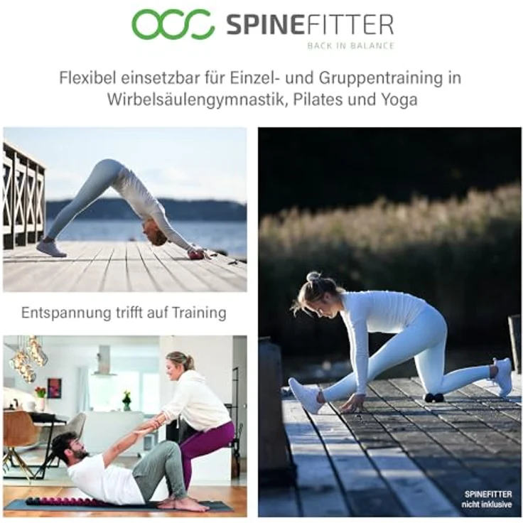 Sissel Spinefitter Extension Kit, Massagegerät zur Wirbelsäulenmobilisation, anthrazit, verlängerbar um 12 cm, ideal für Nutzer über 180 cm – Bild 7