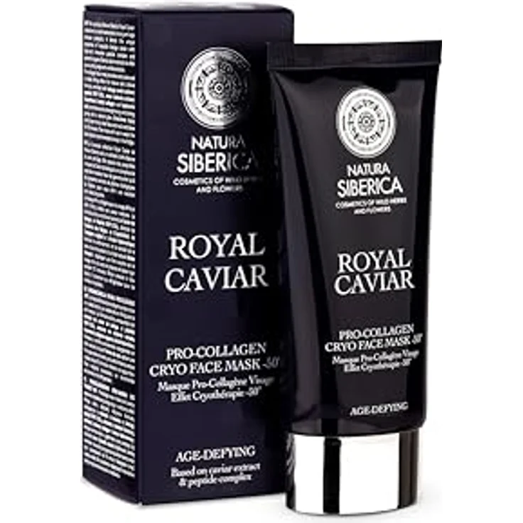 Natura Siberica Royal Caviar Pro-Collagen Cryo Face Mask -50°, 75 ml – Anti-Aging Maske mit Beluga-Kaviar, Peptiden, Hyaluronsäure & Kollagen, Lifting-Effekt für reife Haut – Bild 3