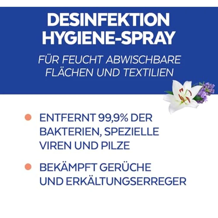 SAGROTAN Hygiene-Spray Aerosol, 400 ml Oberflächen-Desinfektionsmittel mit 99,9% Keimreduzierung – Bild 3
