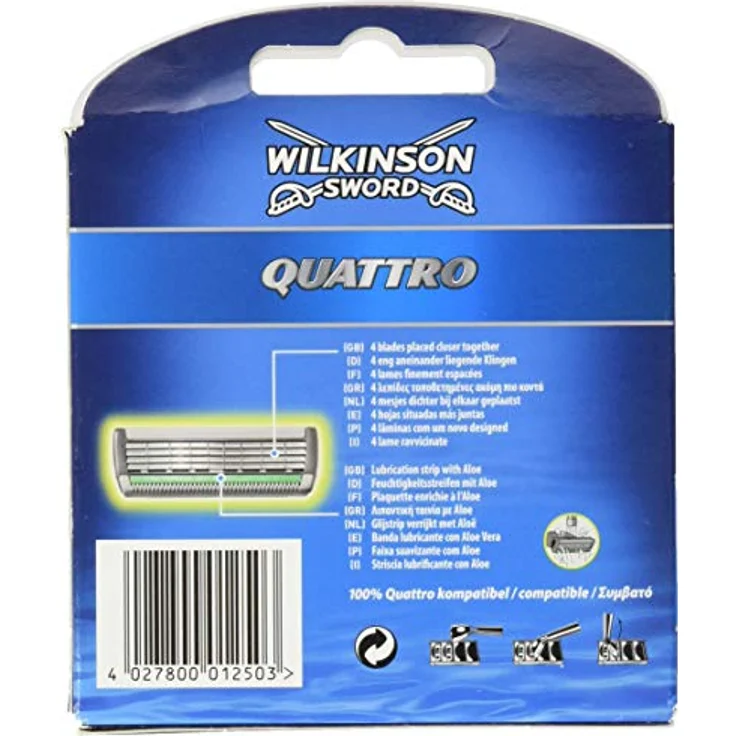 Wilkinson Sword Systemen Quattro 8 Klingen – Bild 2