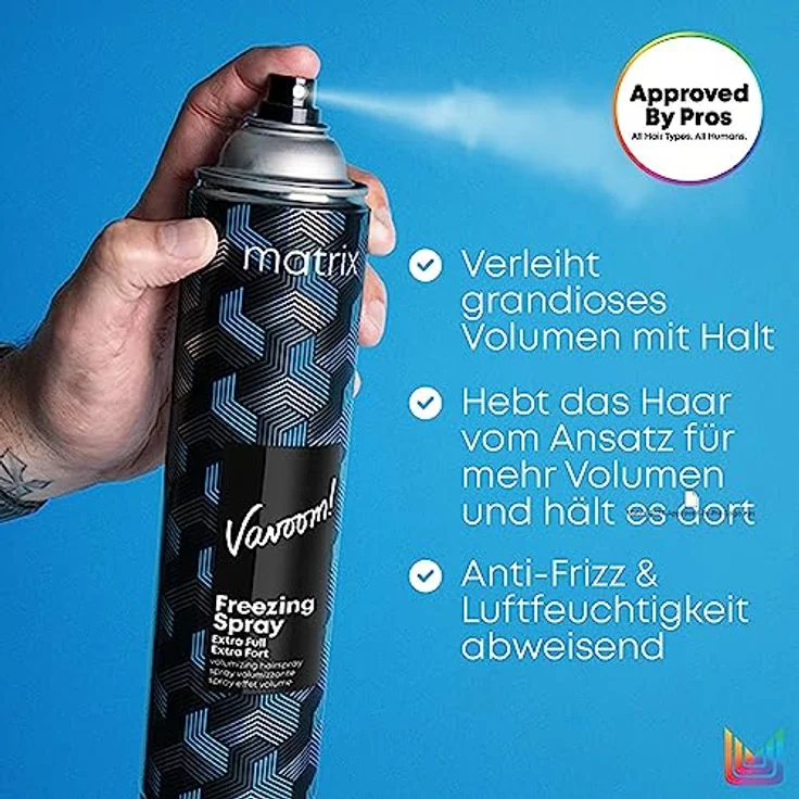 Matrix | Volumengebendes Haarspray, Fester Halt, Schnell trocknend, Für alle Haartypen, Vavoom Extra Full Freezing Spray, 1 x 500 ml – Bild 4