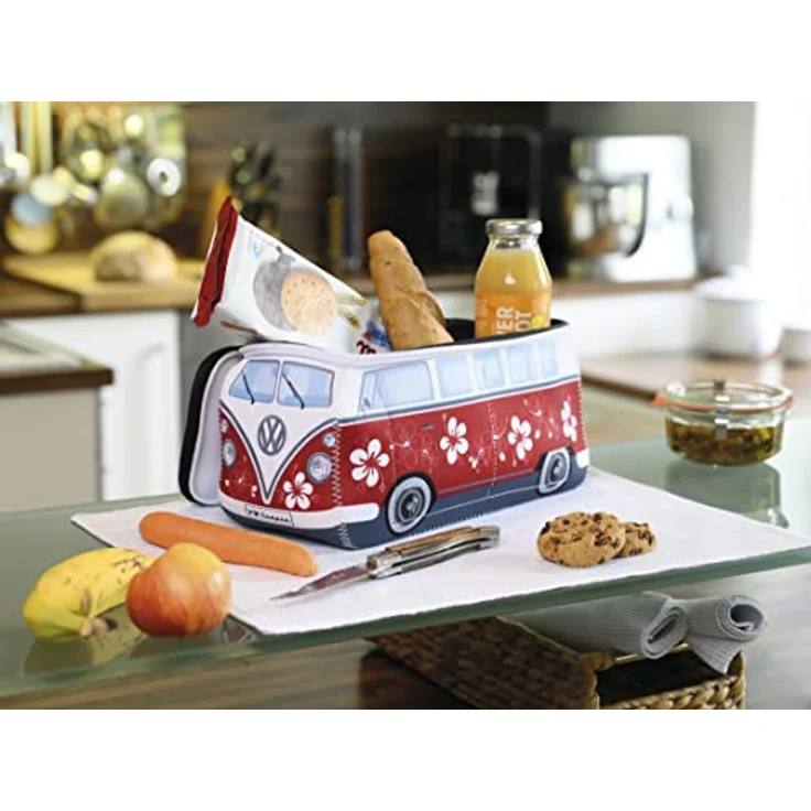 VW Bulli T1 Neopren 3D Universaltasche rot hibiskus – Bild 6