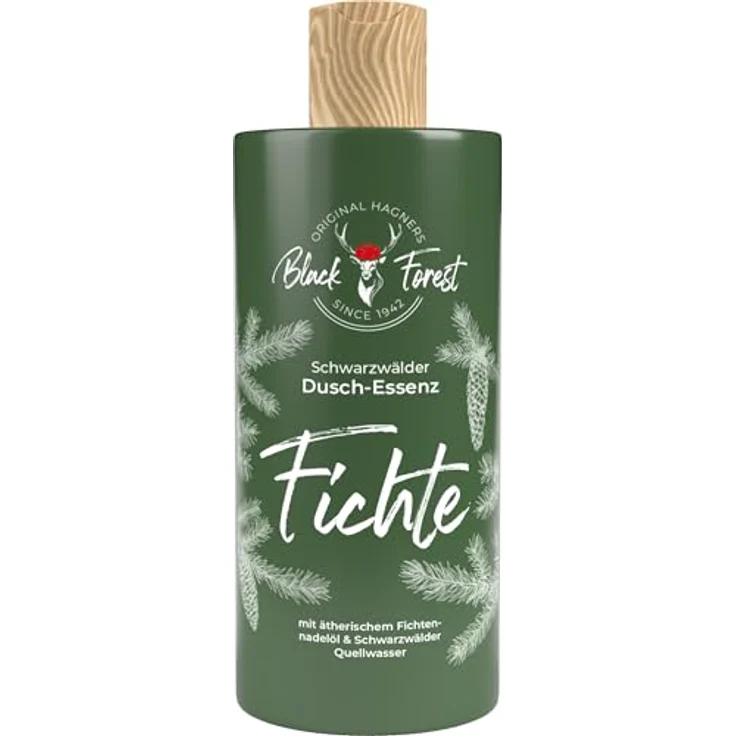 Original Hagners Black Forest Dusch-Essenz Fichte mit ätherischem Fichtennadelöl & Schwarzwälder Quellwasser, 300 ml, vegan – Bild 2