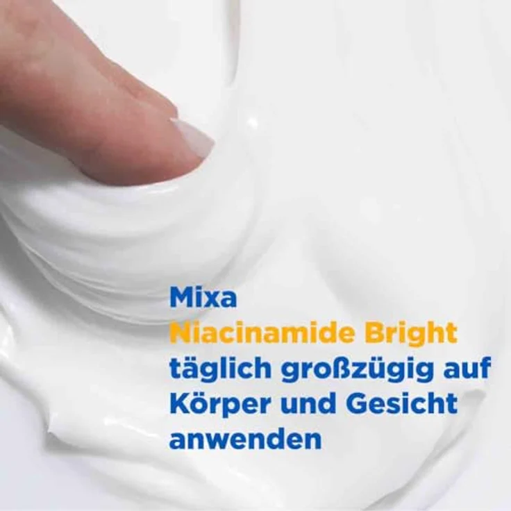 Mixa Niacinamide Bright Creme Körpermilch, Mildert pigmentierte Flecken, versorgt trockene Haut, 400 ml – Bild 7