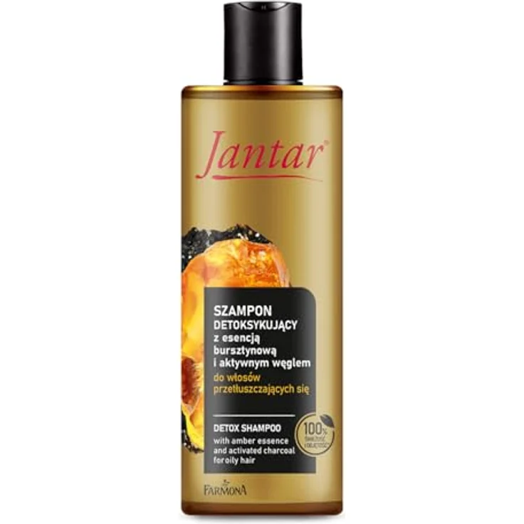 Farmona Jantar Shampoo, Haarshampoo mit Bernsteinessenz und Aktivkohle für fettiges Haar, 300 ml – Bild 1