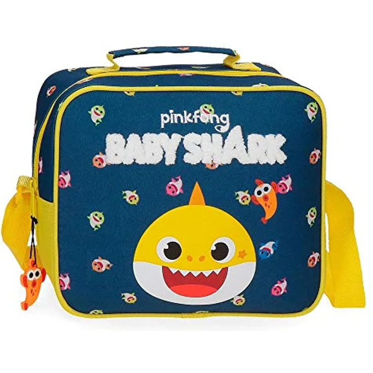 Baby Shark My Good Friend Anpassbare Kosmetiktasche mit Schulterriemen Blau 23x20x9 cms Polyester