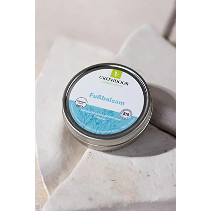 GREENDOOR Fussbalsam mit BIO Kakaobutter, Fusscreme Schrundensalbe, 4 fache Ergiebigkeit, Naturkosmetik, natürlicher Fuß Balsam, Fuss-Pflege Crème, 75 ml – Bild 3