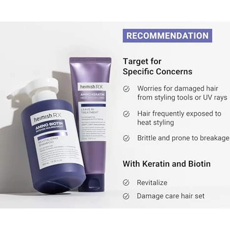 Heimish RX AMINO KERATIN HEAT PROTECTING LEAVE IN TREATMENT 150 ml - Leave-in-Conditioner mit Hitzeschutz bis 230°C und Aminosäuren-Komplex – Bild 7