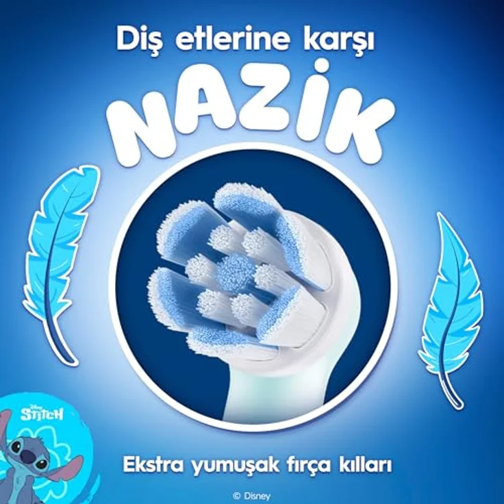 Oral-B iO Kids Disney Stitch Ersatzkopf, 4er Set für Kinderzahnbürsten, sanfte Reinigung mit weichen Borsten, effektive Zahnbelagentfernung – Bild 6