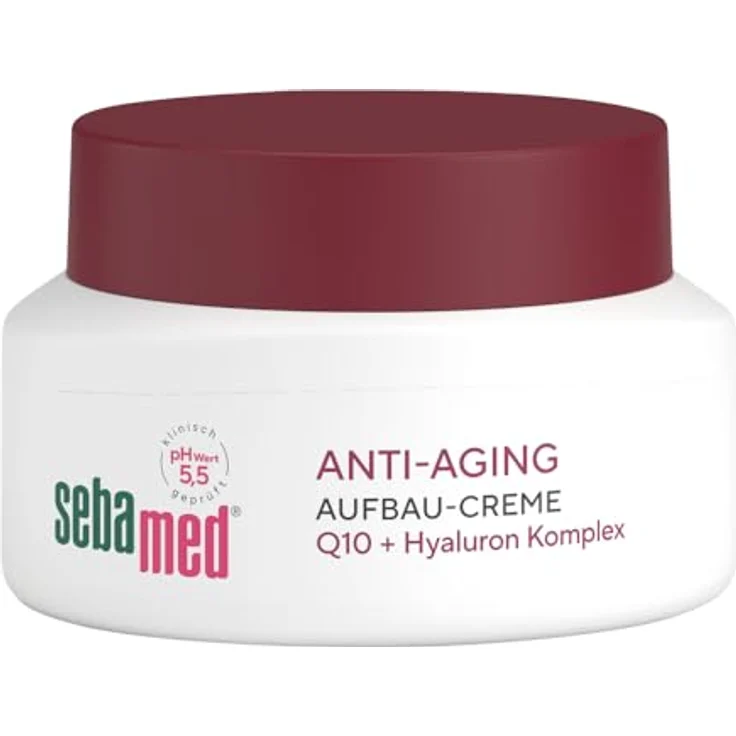 Sebamed Anti-Aging Aufbau-Creme für Männer und Frauen, Tagescreme, Anti-Falten-Creme, mindert Faltentiefe, Q10 und Hyaluron Komplex, 50 ml – Bild 2