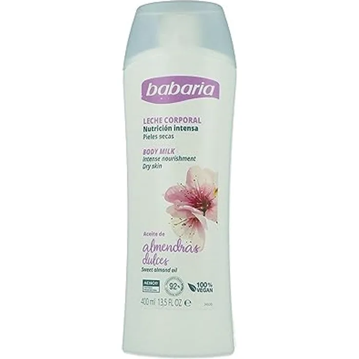 Babaria Crema De Cuerpo Hidratante Con Aceite De Almendras, 400 ml, Pflegecreme für trockene Haut, nährend und schützend