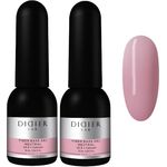 DIDIER LAB Premium Fiberglas Gel Nägel Base Neutral - Starker Unterlack für Nägel mit Vitaminen und Mineralen - Soak Off Gel für UV Nagellack - 2x10 ml, LED UV Lampe geeignet