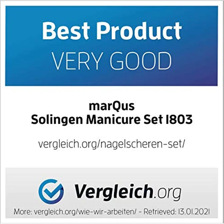 marQus Maniküre Set Solingen, 7tlg. Nagelset mit echtem Leder Etui, glanzvernickeltem Stahl, für Damen und Herren – Bild 2