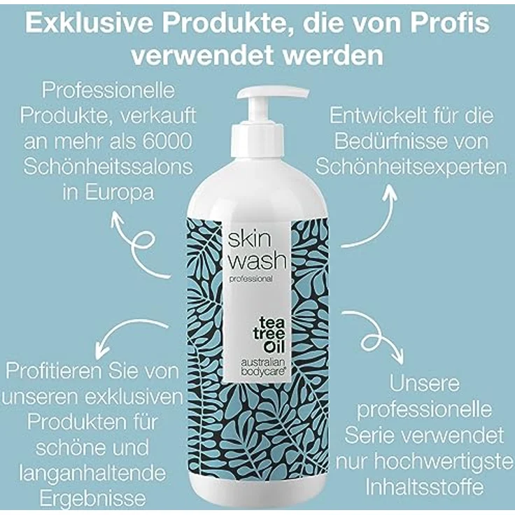 Australian Bodycare Teebaumöl Duschgel Professional 1000 ml - Für weiche, unreine Haut, Pickel - Ideal vor Haarentfernung mit Wachs/Rasur – Bild 3