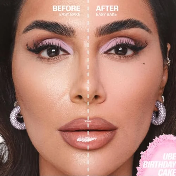 Huda Ube Birthday Cake Pulver, limitierte Auflage, Fixierpuder für 10 Stunden mit Airbrush-Finish, elektrisches Lila, 20 g – Bild 2