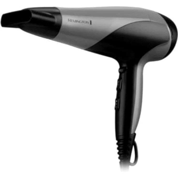 Remington D3190S Ionic Dry 2200 Haartrockner, Ionen-Technologie, 2200 Watt, 3 Heiz- und 2 Gebläsestufen, Keramik-Ring, Abkühlstufe, schwarz, grau – Bild 2