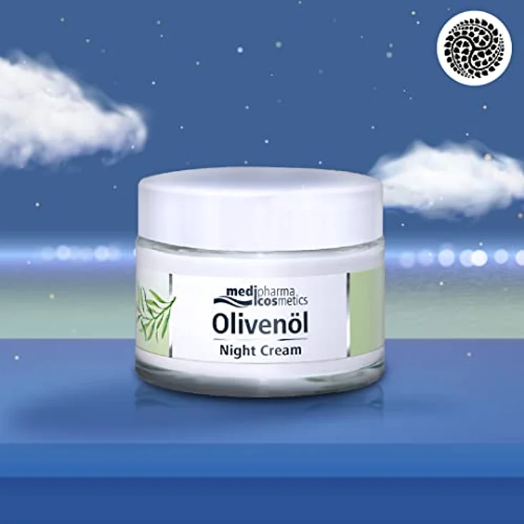 Medipharma Cosmetics Olivenol Night Cream, Feuchtigkeitsspendende Nacht-Gesichtscreme mit Olivenöl, Jojobaöl und Sheabutter, 50 ml, für trockene Haut (Damen und Herren) – Bild 4