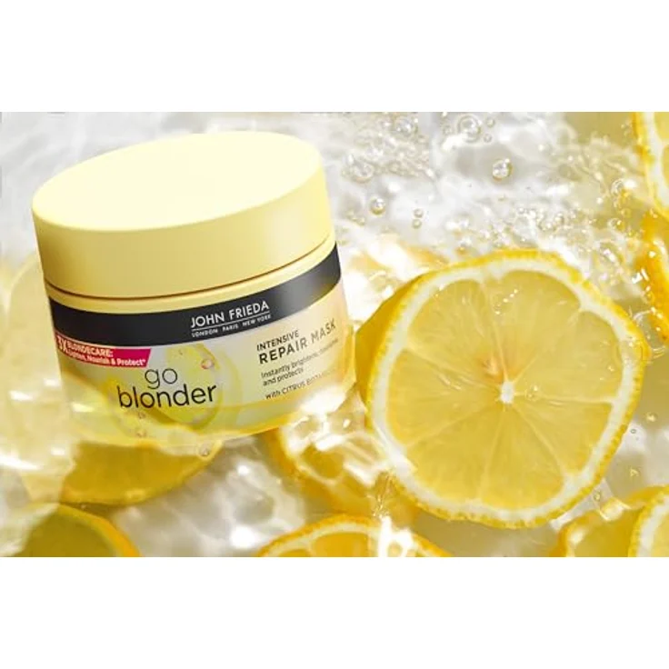 John Frieda Go Blonder Intensive Repair Mask, aufhellende Haarmaske mit vegan-freundlichen Inhaltsstoffen, 250ml – Bild 5