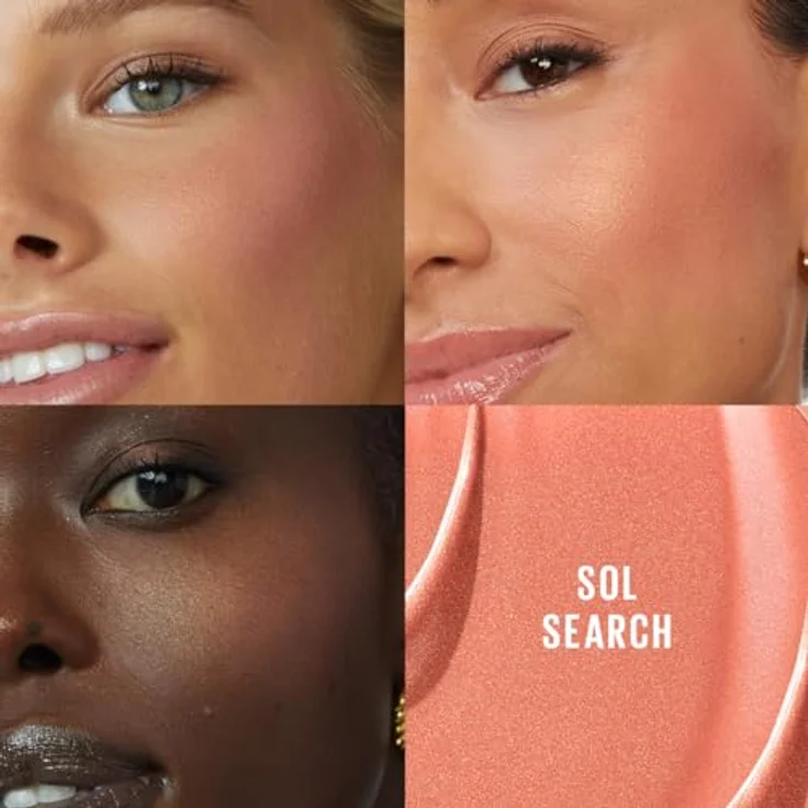 Maybelline New York Sunkisser Blush, Flüssiger Blush für sonnengeküssten Glow, Rouge mit lichtreflektierenden Perlen und Pigmenten, Zartschmelzende Formel mit Vitamin E, Sol Search, 4,7 ml – Bild 3