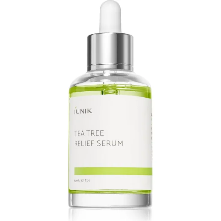 iUnik Tea Tree Gesichtsserum für empfindliche Haut, beruhigend und aknehemmend, 50 ml
