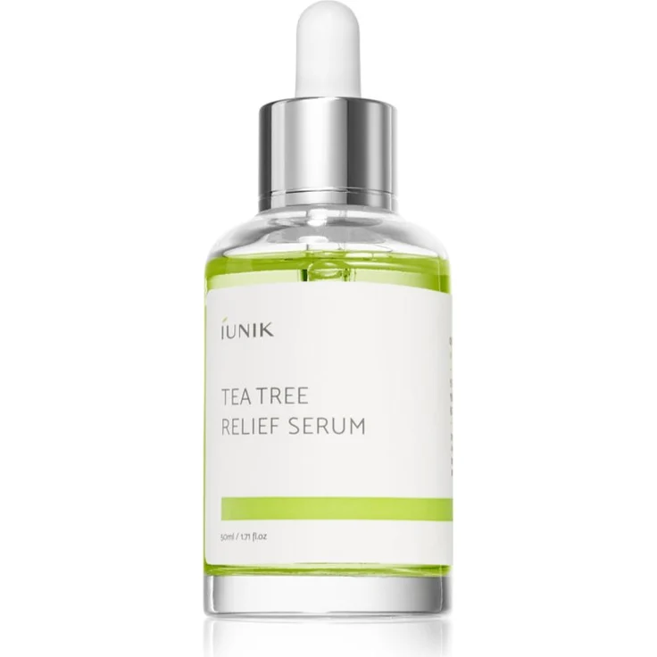 iUnik Tea Tree Gesichtsserum für empfindliche Haut, beruhigend und aknehemmend, 50 ml