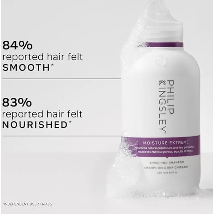 Philip Kingsley Moisture Extreme Enriching Shampoo, feuchtigkeitsspendendes Shampoo für sehr trockenes, gekräuseltes Haar, 250 ml – Bild 2