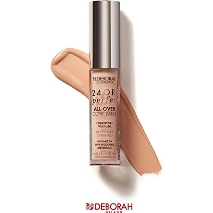 Deborah Milano 24 Stunden Perfect All-Over Concealer, Flüssigkeitskorrektor in 3.1 Nude, hohe Deckkraft, long-lasting und wasserdicht – Bild 2
