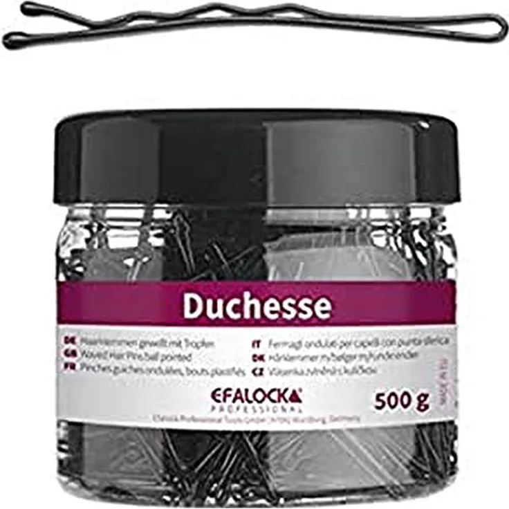 Efalock Professional Duchesse Haarklemme, 5 cm, 500 g, schwarz