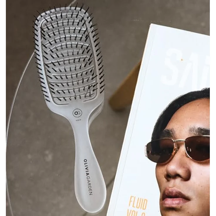 Olivia Garden - Essential Care Flex Fine Hair Bristles Ice White. Für trockenes oder oder nasses Haar. Ein Detangler für feines Haar. – Bild 5