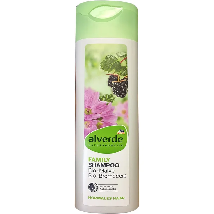dm Alverde Family Shampoo Bio-Malve Bio-Brombeere Normales Haar 300ml – Bild 1