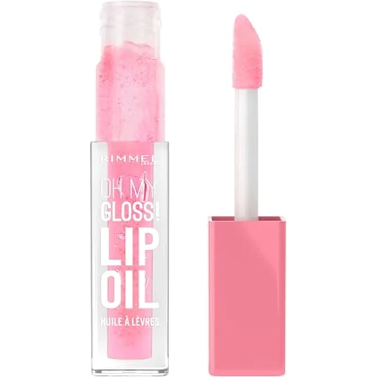 Rimmel Oh My Gloss! Lip Oil Lippenöl, feuchtigkeitsspendend, Farbton 001 Pink Flush, 4,5 ml – Bild 1