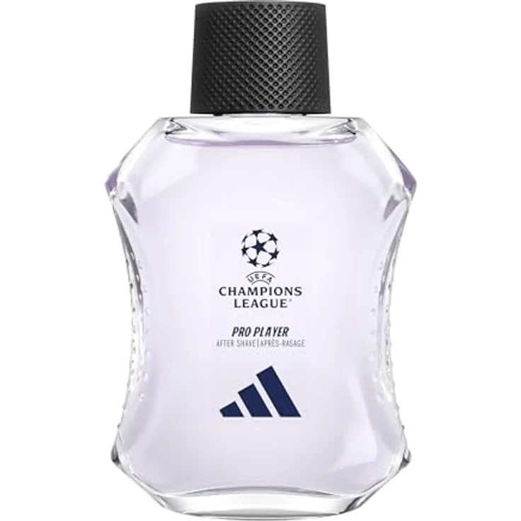 adidas UEFA Champions League PRO PLAYER Edition After Shave, 100ml, aromatisch-würzig mit Noten von schwarzem Pfeffer und Lavendel, dermatologisch getestet, vegane Formel, Verpackung aus recycelten Materialien